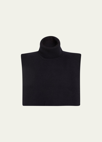 The Row Eppie Cashmere Rib Turtleneck Collar In Royal Blue