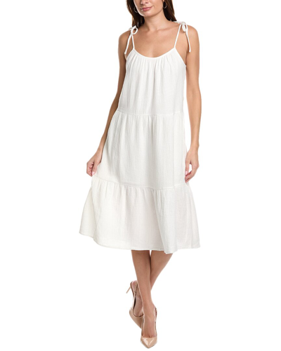 Shop Bella Zoe Tiered Midi Dress In White