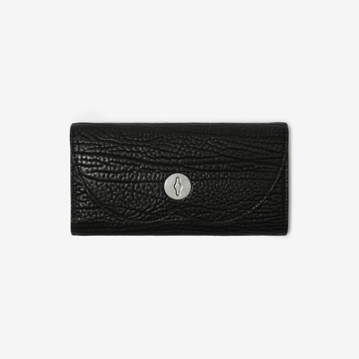Shop Burberry Chess Continental Wallet In Black