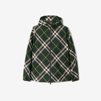 Shop Burberry Check Jacket In Ivy