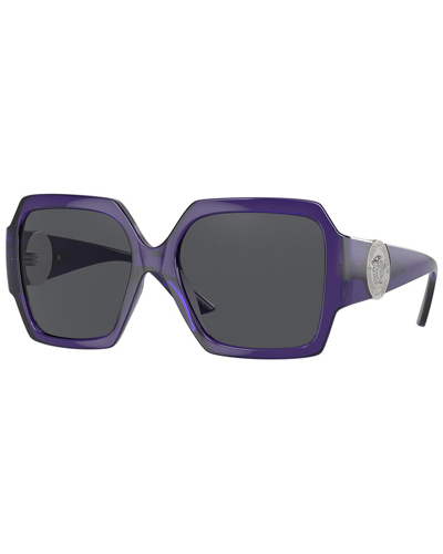 Shop Versace Women's Ve4453 56mm Sunglasses In Purple