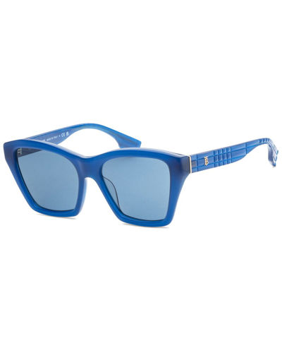 Shop Burberry Women's Arden 56mm Sunglasses In Blue