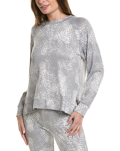 Shop Donna Karan Sleepwear Lounge Top In Grey