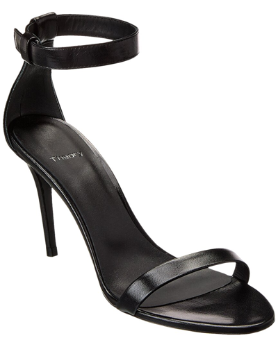 Shop Theory Leather Sandal In Black