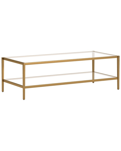 Shop Abraham + Ivy Hera 54in Antique Coffee Table In Gold