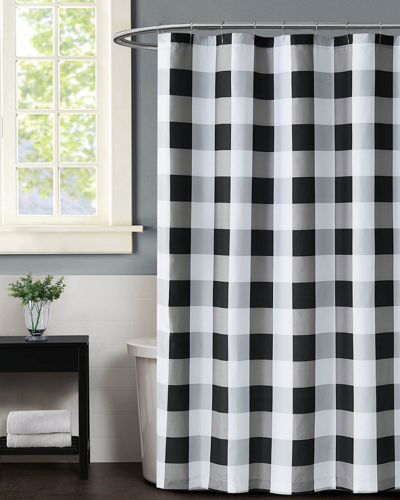 Shop Truly Soft Everyday Buffalo Plaid Shower Curtain In Black