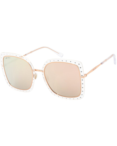 Shop Jimmy Choo Women's Dany/s 56mm Sunglasses In Gold