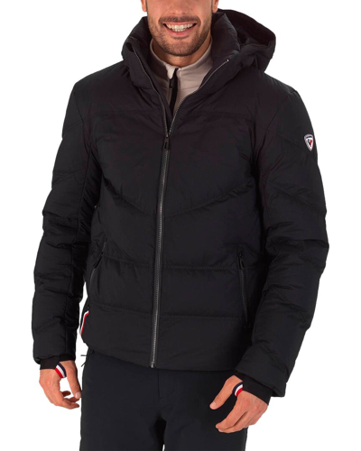 Shop Rossignol Signature Merino Wool-blend Down Jacket In Black