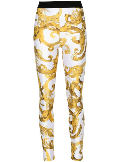 Shop Versace Jeans Couture Trousers In White