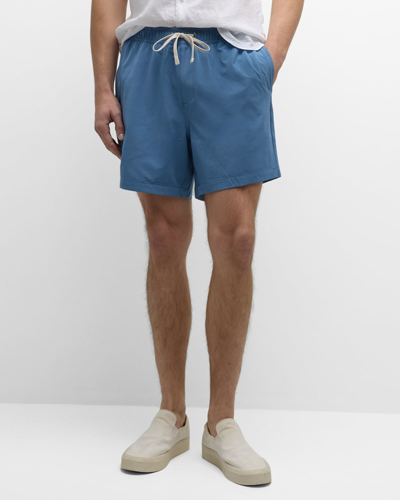 Shop Onia Men's Land To Water 6" Pull-on Shorts In Steel Blue