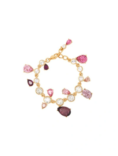 Shop Oscar De La Renta Asymmetrical Cactus Bracelet In Pink Multi