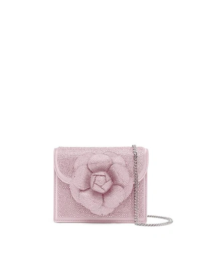 Shop Oscar De La Renta Pavé Crystal Mini Tro Bag In Light Pink
