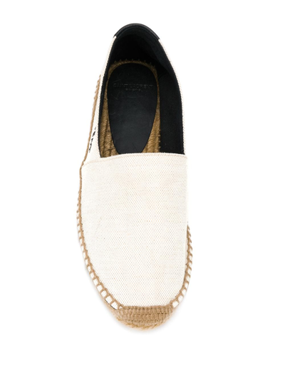 Shop Saint Laurent Signature Canvas Espadrilles In Beige