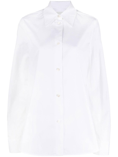 Shop Jil Sander Cotton Shirt In White