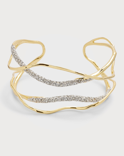 Shop Alexis Bittar Solanales Crystal Cuff Bracelet In Gold