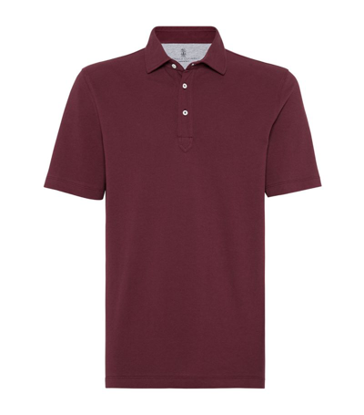 Shop Brunello Cucinelli Cotton Polo Shirt In Multi