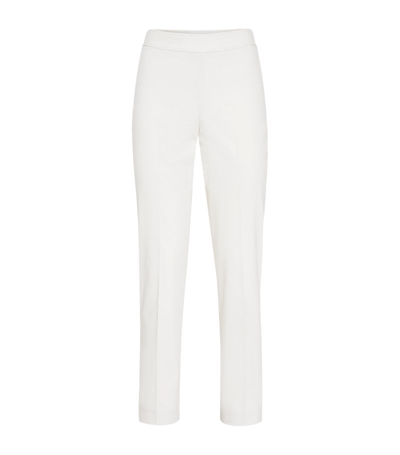 Shop Brunello Cucinelli Stretch-cotton Twill Tailored Trousers In Neutrals