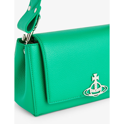Shop Vivienne Westwood Hazel Faux-leather Top-handle Bag In Bright Green