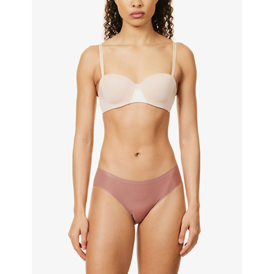 Shop Chantelle Soft Stretch High-rise Stretch-woven Briefs In Henne