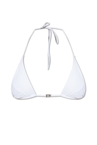 Shop Dsquared2 Icon Buckle Bikini Top In White