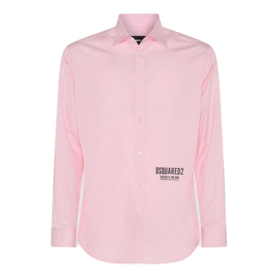 Shop Dsquared2 Long Sleeved Buttoned Shirt In Pink