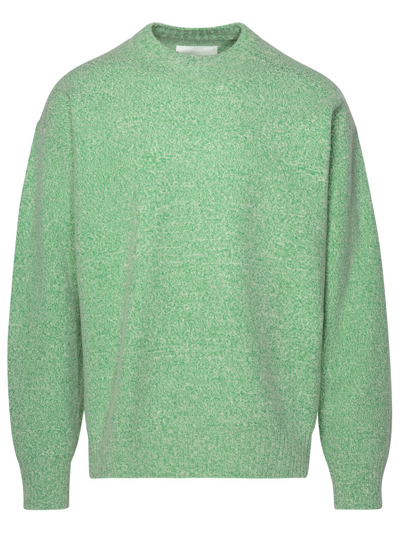 Shop Jil Sander Crewneck Ribbed Hem Jumper In Green