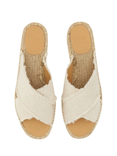 Castaã±er Castañer Sandalo "palmera" In Ivory