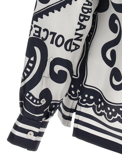 Shop Dolce & Gabbana 'marina' Shirt In White/black