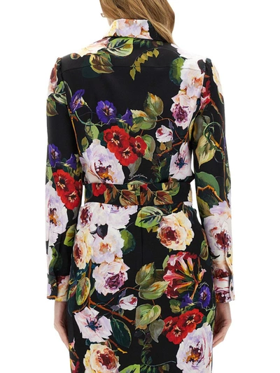 Shop Dolce & Gabbana Rose Garden Print Shirt In Multicolour
