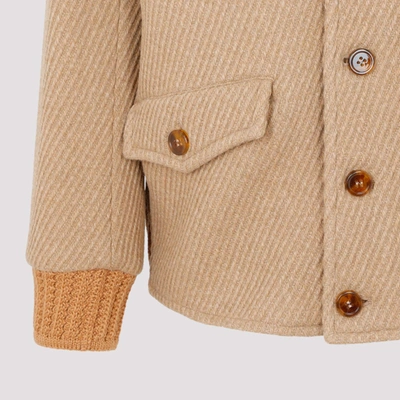 Shop Etro Wool Jacket In Brown