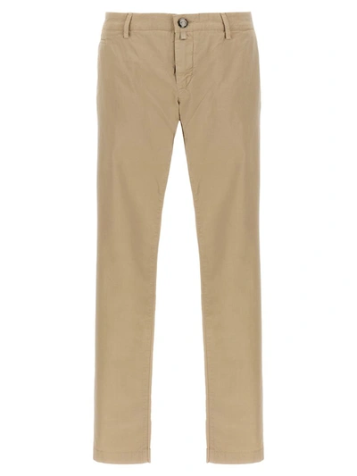 Jacob Cohen Bobby Slim-fit Cotton Chinos In Beige