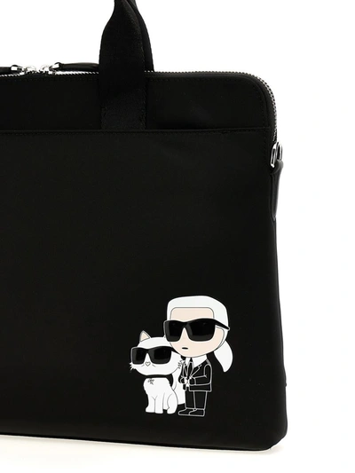Shop Karl Lagerfeld 'k/ikonik 2.0' Handbag In Black
