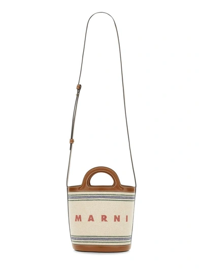 Shop Marni Small Bag Tropicalia In Ivory