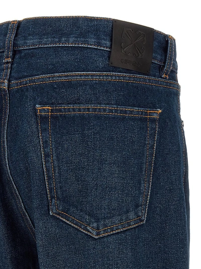 Shop Off-white 'arr Zip Skate' Jeans In Blue