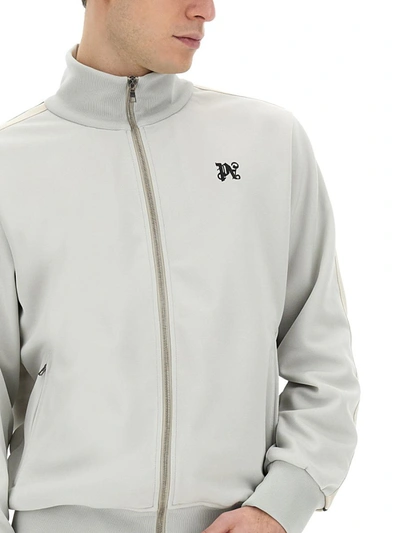 Shop Palm Angels "monogram" Sweatshirt In Grey