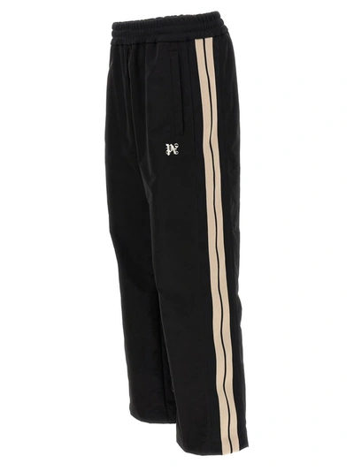 Shop Palm Angels 'monogram Track' Joggers In White/black