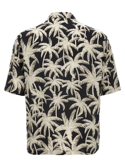 Shop Palm Angels 'palms' Shirt In White/black