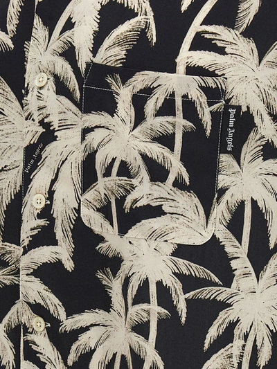 Shop Palm Angels 'palms' Shirt In White/black