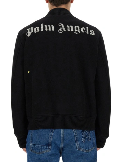 Shop Palm Angels Monogram Shirt In Black