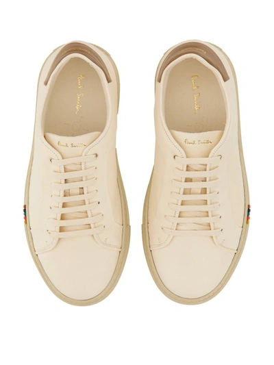 Shop Paul Smith Sneaker With Logo In Ivory