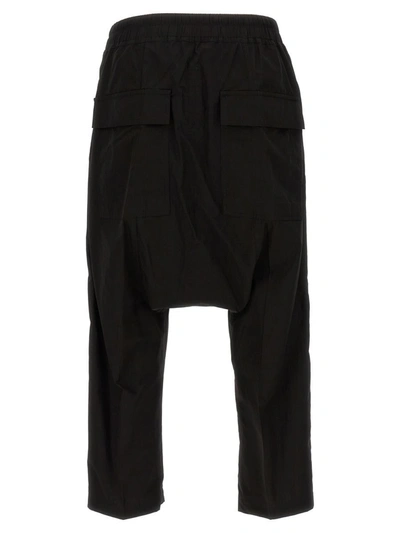 Shop Rick Owens 'drawstring Cropped' Pants In Black
