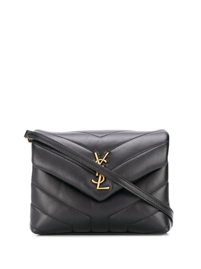 Shop Saint Laurent Monogram Loulou Toy Leather Mini Bag In Black
