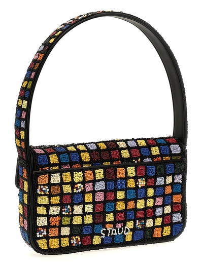 Shop Staud 'tommy Beaded' Shoulder Bag In Multicolor