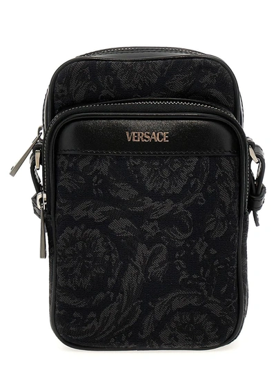 Shop Versace 'athena Barocco' Crossbody Bag In Multicolor