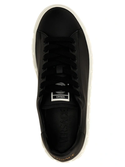 Shop Versace 'greca' Sneakers In Black