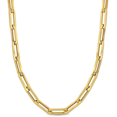 Pre-owned Amour 6.5mm Oval Link Chain Necklace In 10k Yellow Gold - 18 In