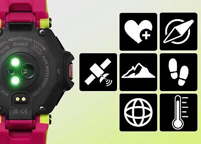 Pre-owned Casio Gshock Gbdh20001a9 Move Series Gps+heart Rt Yellow