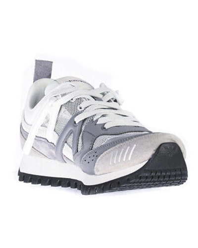 Pre-owned Emporio Armani Shoes Sneaker  Man Sz. Us 9 X4x555xn195 Q836 Grey