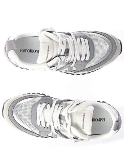 Pre-owned Emporio Armani Shoes Sneaker  Man Sz. Us 9 X4x555xn195 Q836 Grey