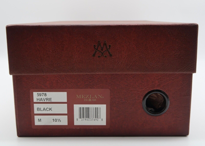 Pre-owned Mezlan Havre 5978 Men's Designer Black Shoes Beaded Loafers Size 10.5 Brand
